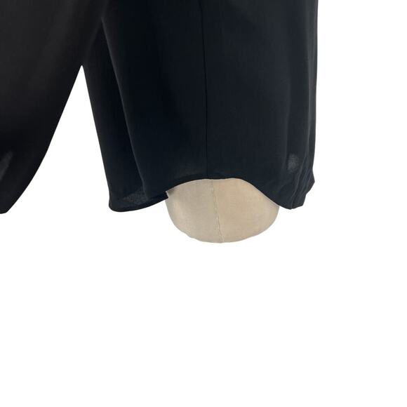 Eileen Fisher Pullover Blouse‎ Top Long Sleeve Mock Neck Silk Black Size XXS - Picture 6 of 13